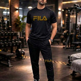 Fila Men’s 3-Piece Activewear Set – Premium T-Shirt, & Shorts Combo