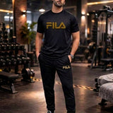 Fila Men’s 3-Piece Activewear Set – Premium T-Shirt, & Shorts Combo