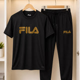 Fila Men’s 3-Piece Activewear Set – Premium T-Shirt, & Shorts Combo