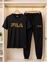 Fila Men’s 3-Piece Activewear Set – Premium T-Shirt, & Shorts Combo