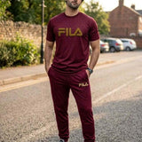 Fila Men’s 3-Piece Activewear Set – Premium T-Shirt, & Shorts Combo