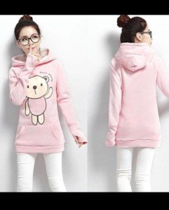 Cute Looking Long Women Hoodie DS-01