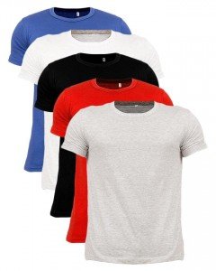 Pack Of 5 - Multicolor Cotton T-Shirt For Men