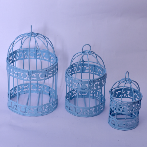 Pack Of 03 -Blue Color Birdcages Hanging Birdcages Decoration