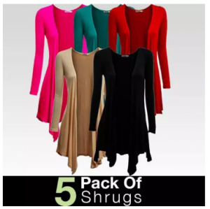 Pack of 5 Long Viscose Shurgs for Women