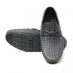 Black Rubber Moccasins For Men