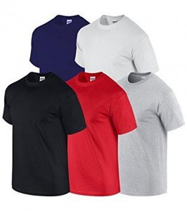 Pack of 5 -Multicolor Cotton T-Shirts For Men